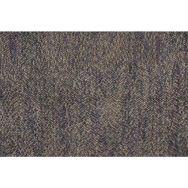 8 x 11 Purple and Gray Solid Color Area Rug