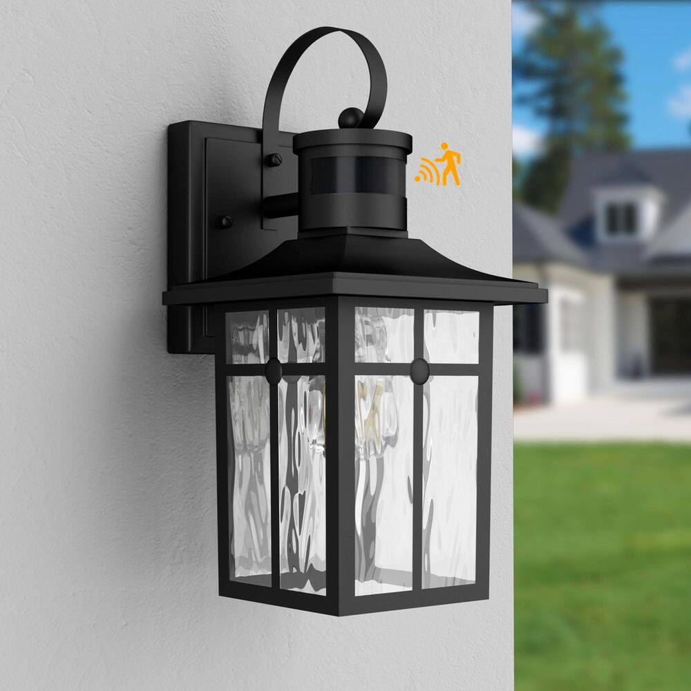 13 in. 1-Light Black Modern Aluminum Motion Sensor ETL Outdoor Sconces No Bulbs Included price history on PriceWatchPro