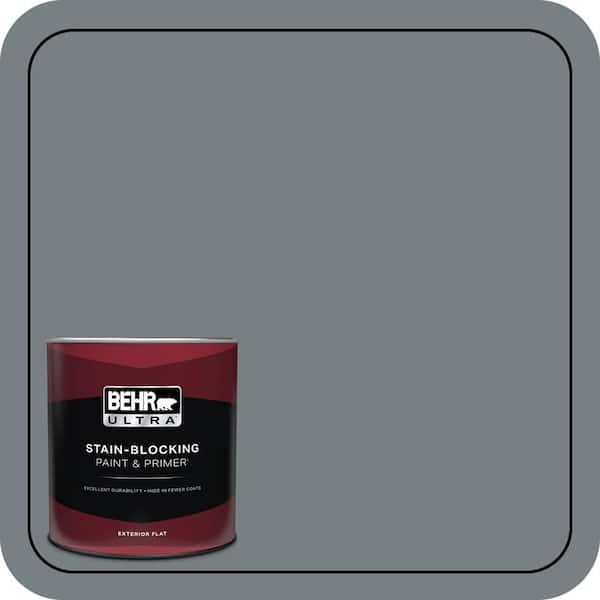 BEHR ULTRA 1 qt. #N450-5 Intergalactic Flat Exterior Paint & Primer