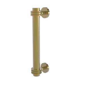 8 in. Center-to-Center Door Pull with Dotted Aents in Unlacquered Brass