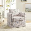JAYDEN CREATION Benjamin Bird Modern Slipcovered Upholstered Swivel Chair CHMJ0932-BRD
