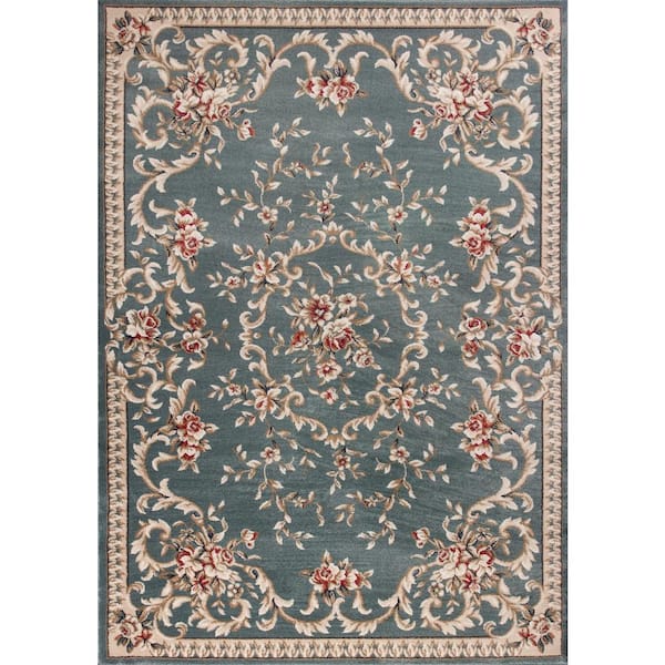 MILLERTON HOME Ajay Slate Blue 3 ft. x 5 ft. Area Rug