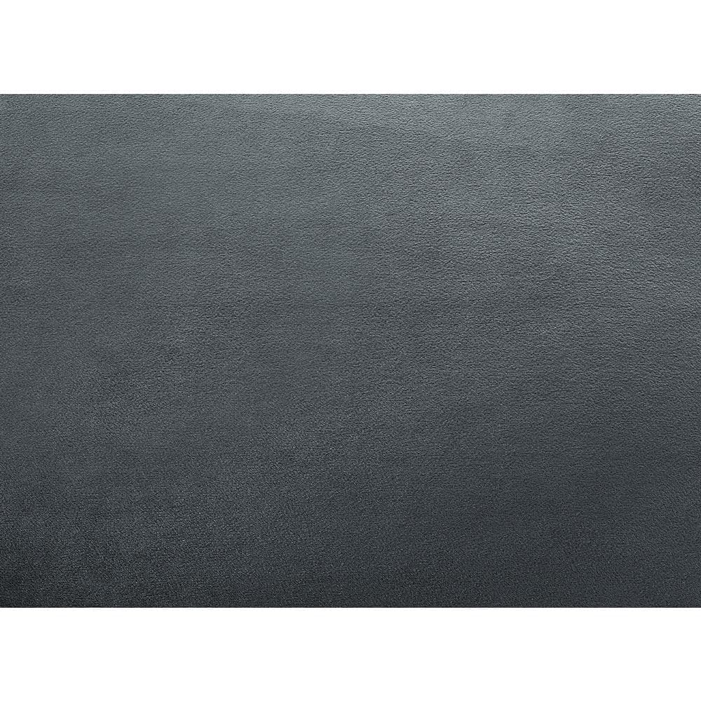 Dark Gray Microfiber 3-Seat Rolled Arm Sofa with Wooden Frame