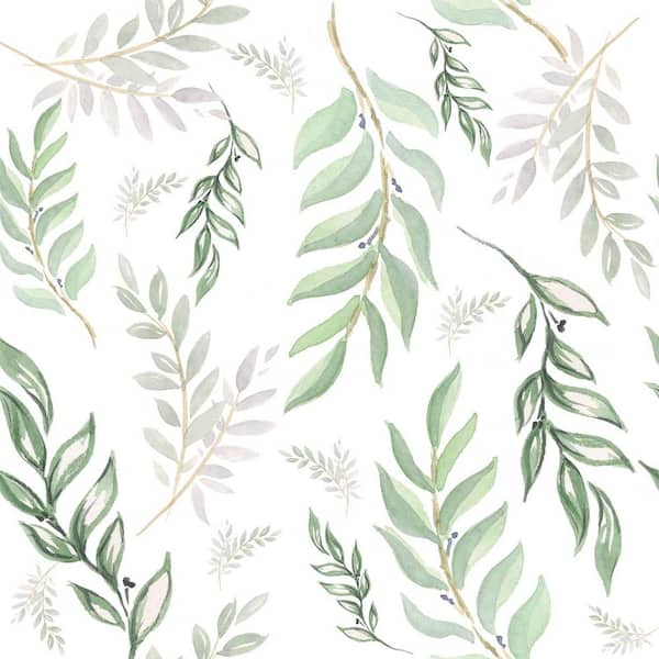 Vsmile Leaves Vinyl NonPasted Moisture Resistant Wallpaper Roll (2