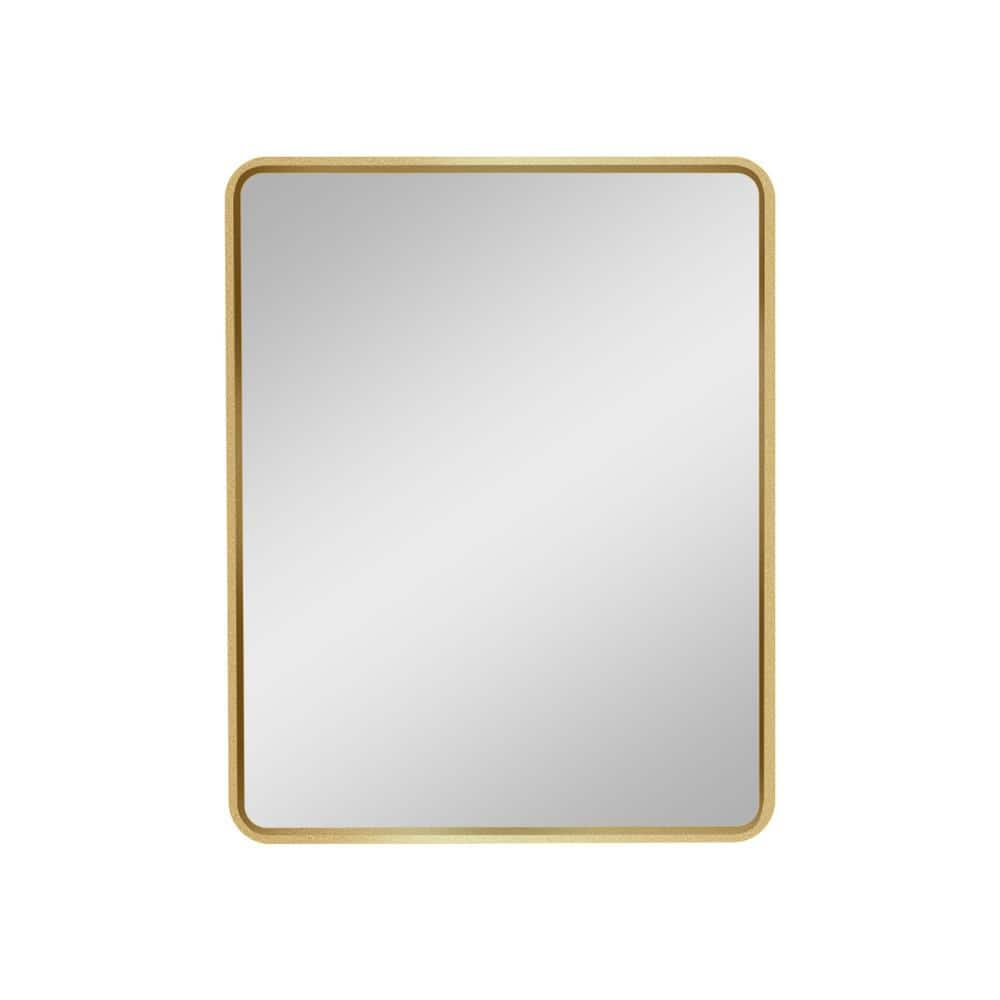 20 in. W x 28 in. H Rectangular Gold Framed Aluminum Medicine Cabinet with Mirror -  Zeus & Ruta, ASJDMC2028