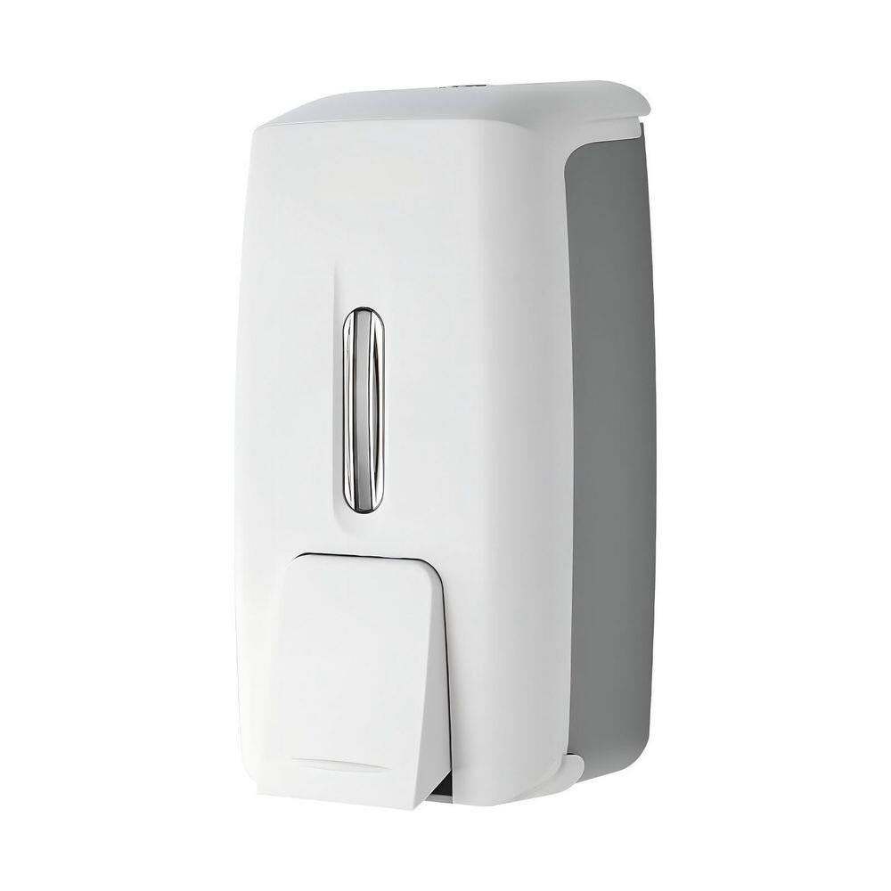 9 in. L x 4 in. W x 4 in. H Wall Mount Adhesive Commercial Soap Dispenser, Hand Sanitizer Dispenser for Bathroom, White price history on PriceWatchPro
