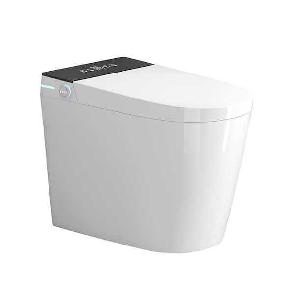 Compact Smart Toilet with Bidet Seat Built-in with Auto Open Auto Flush and Heated Seat Instant Warm Air Dryer