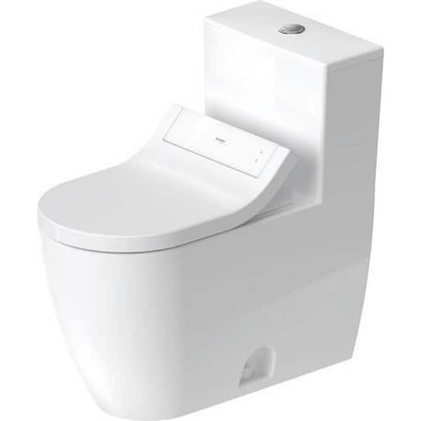 ME by Starck 1-Piece 1.28 GPF Single Flush Elongated Toilet in White with Seat Included