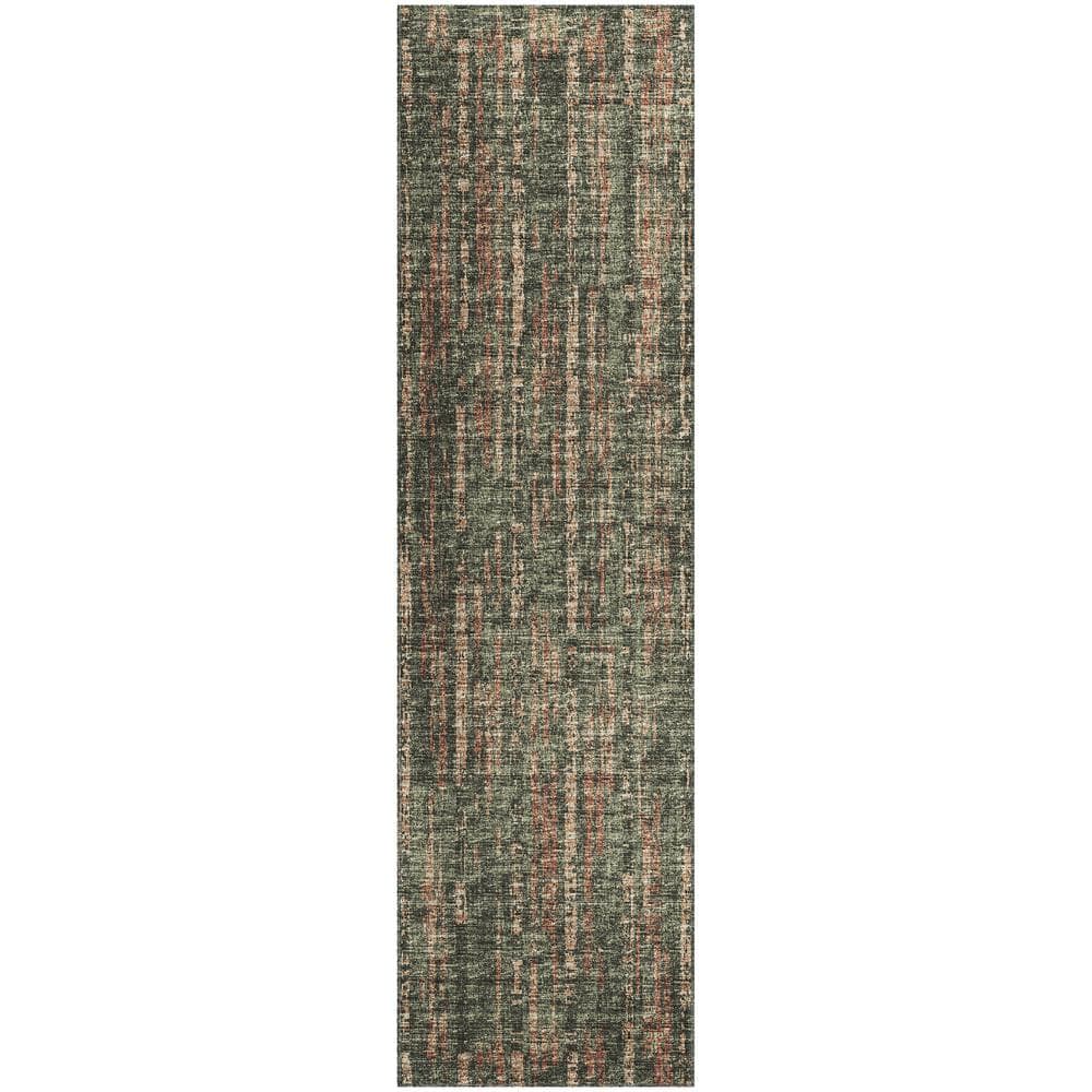 Rylee Green 2 ft. 3 in. x 7 ft. 6 in. Geometric Indoor/Outdoor Area Rug
