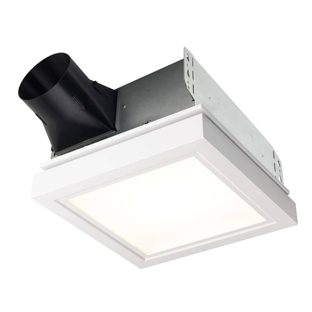 Roomside Series, Decorative, White Trim, 110 CFM, Roomside Ceiling Bathroom Exhaust Fan with LED Lighting, ENERGY STAR price history on PriceWatchPro