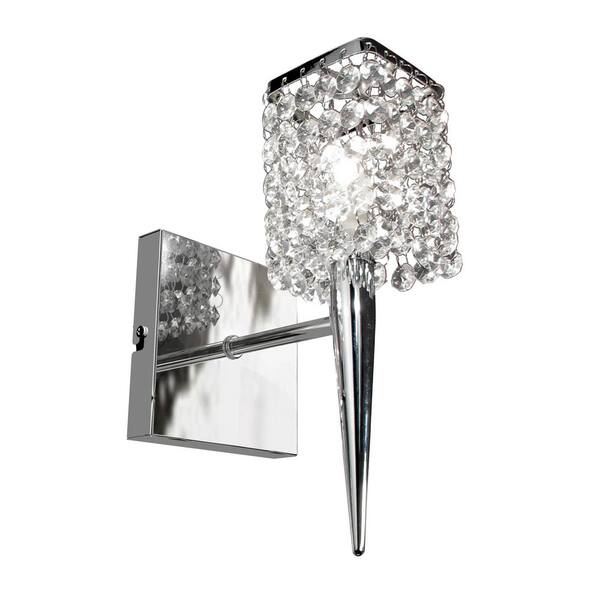 BAZZ Glam Sephora 1-Light Brushed Chrome Sconce