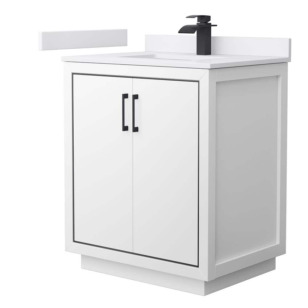 Icon 30 in. W x 22 in. D x 35 in. H Single Bath Vanity in White with White Cultured Marble Top price history on PriceWatchPro