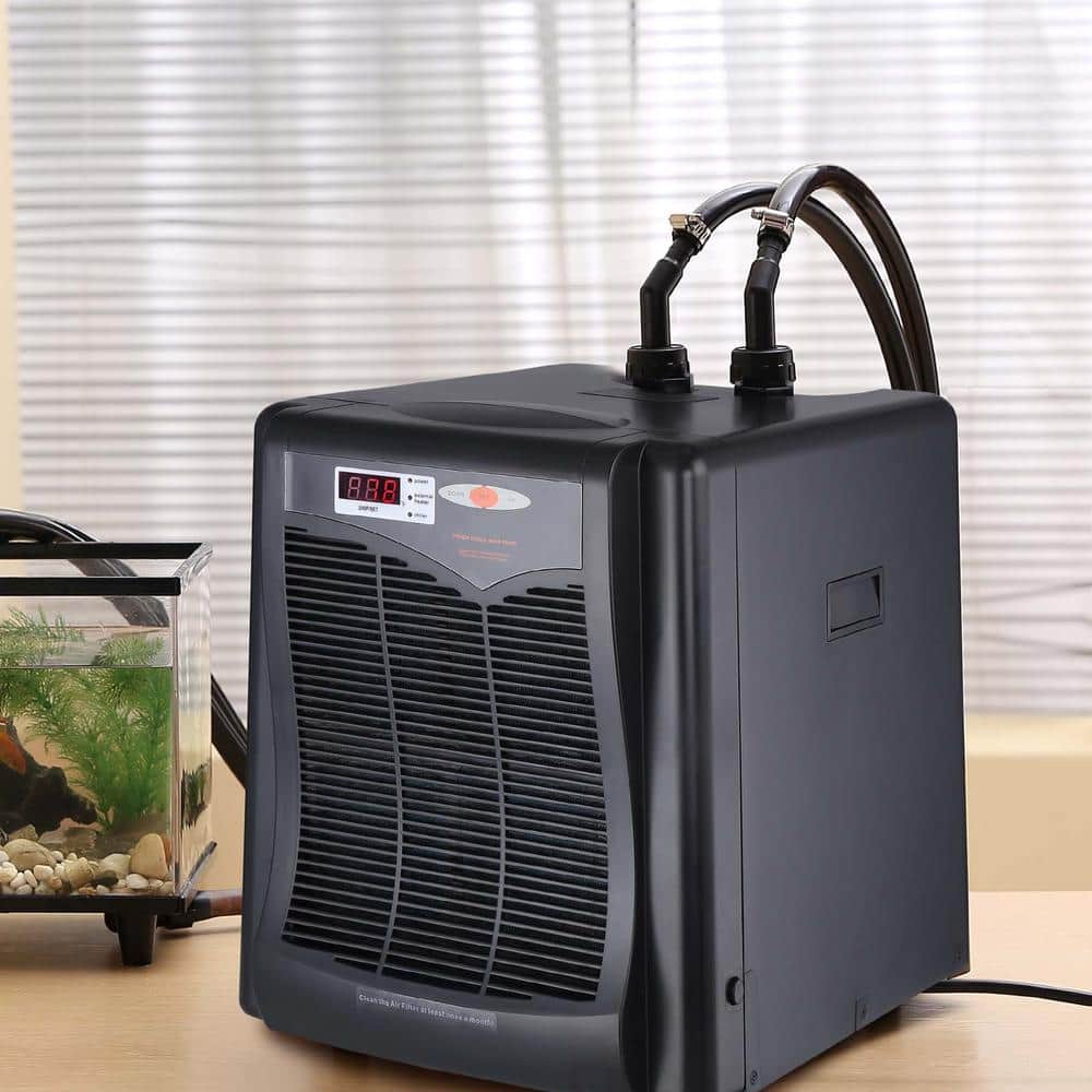 Black 17.7" Aeroponic Indoor Hydroponic Water Chiller