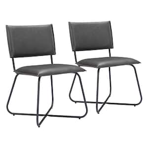 Grantham Vintage Gray 100% Polyurethane Dining Chair Set - (Set of 2)