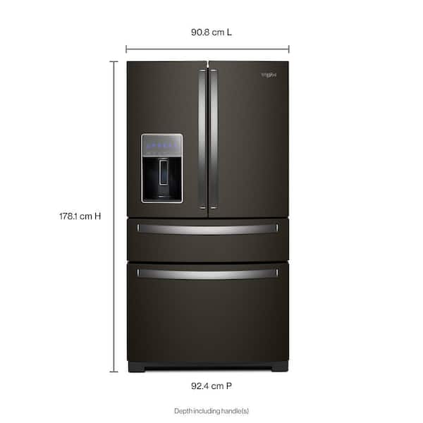 Whirlpool French Door Fridge (WRMF7736PV) - Black Stainless Finish Whirlpool French Door Fridge (WRMF7736PV) - Black Stainless Finish