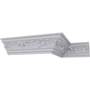 SAMPLE - 2-3/4 in. x 12 in. x 2-3/4 in. Polyurethane Tristan Crown Moulding