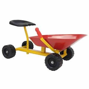 Sand Dumper Kid Ride On Sand Digger Heavy-Duty Digging Scooper 4-Wheel Toy Red