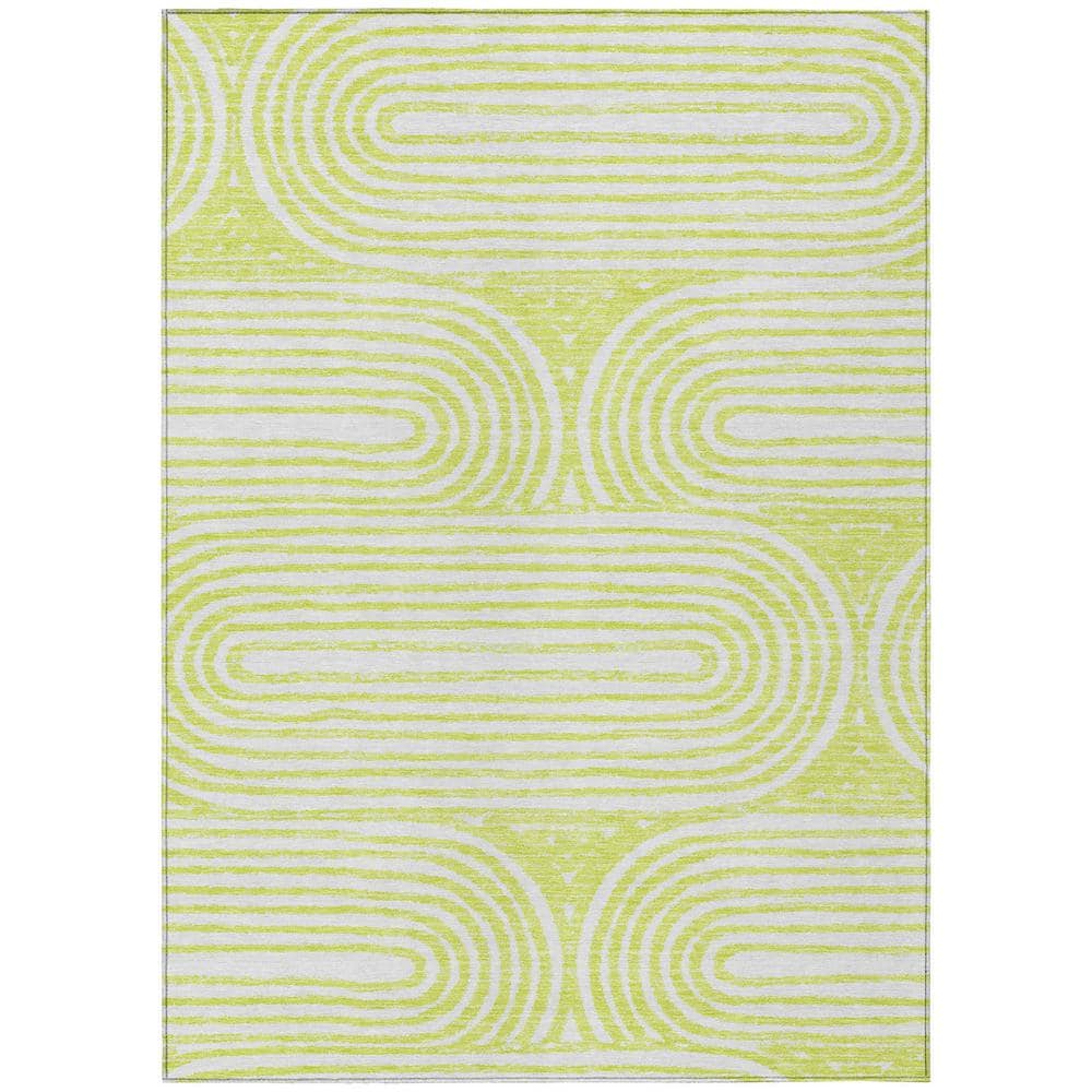 Addison Rugs Chantille ACN540 Green 8 ft. x 10 ft. Machine Washable ...