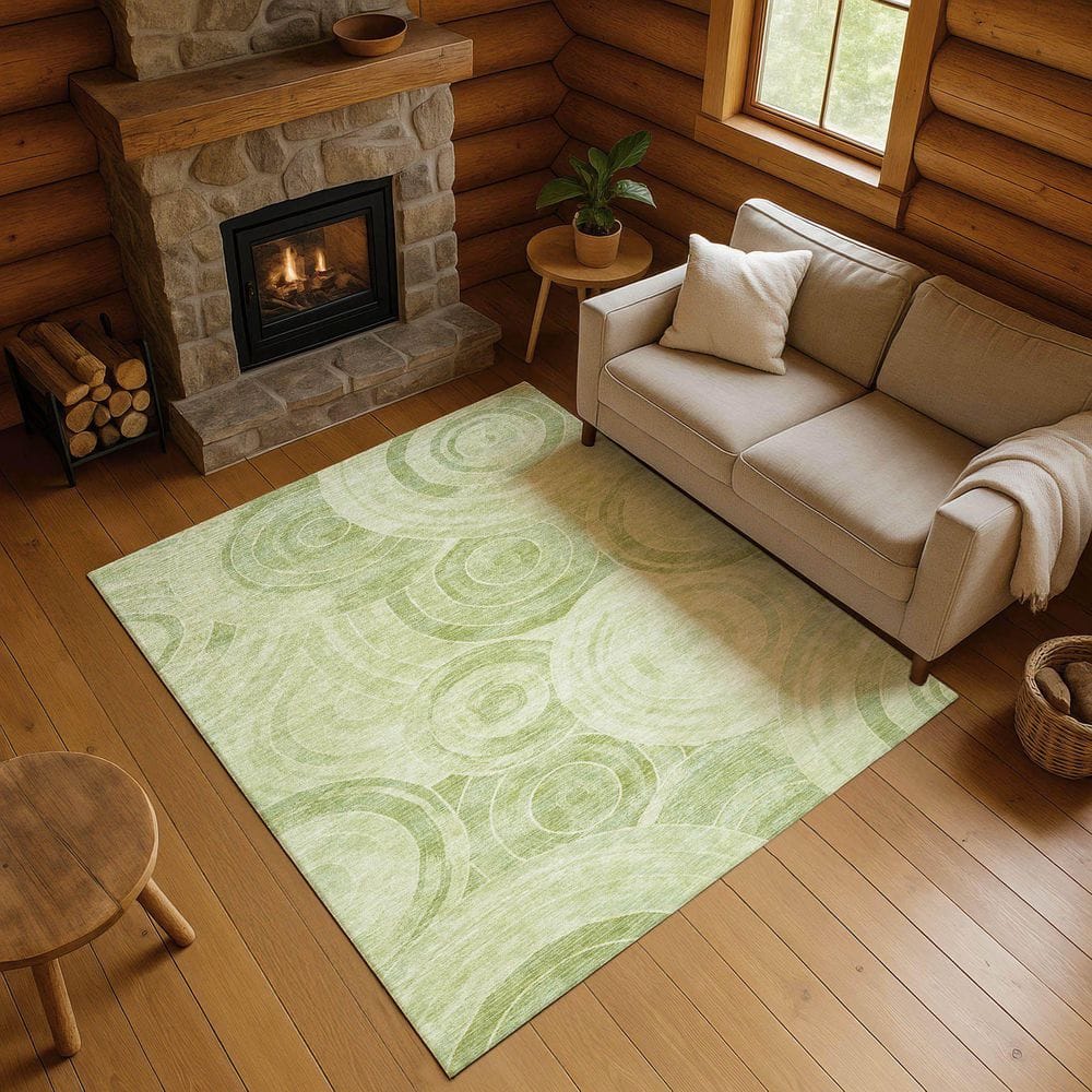 Mayfield Premium Machine Washable Abstract AMF1750 Sage 10 ft. x 14 ft. Area Rug price history on PriceWatchPro