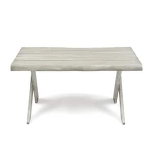 Esmeralda 40 in. Light Gray Medium Rectangle Wood Coffee Table