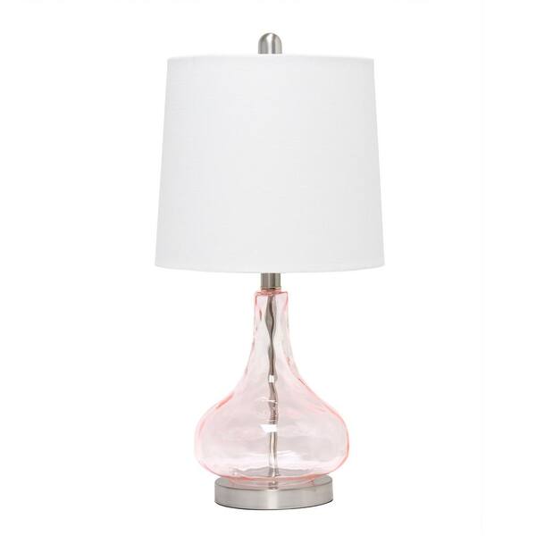 Reviews for Lalia Home 23 .25 in. Rose Quartz Rippled Glass Table Lamp