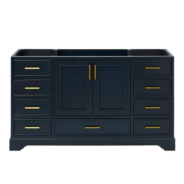 ARIEL Stafford 60.75 in. W x 21.5 in. D x 34.5 in. H Bath Vanity Cabinet without Top in Midnight Blue