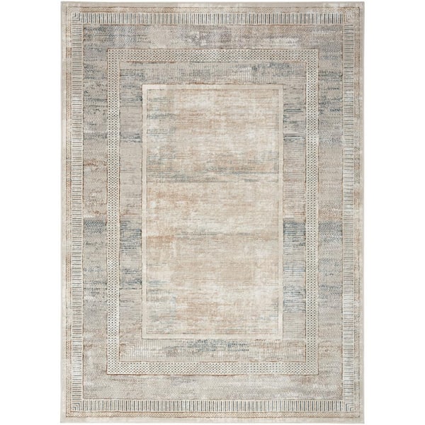 Nourison Glam Ivory Multicolor 8 ft. x 10 ft. Contemporary Area Rug