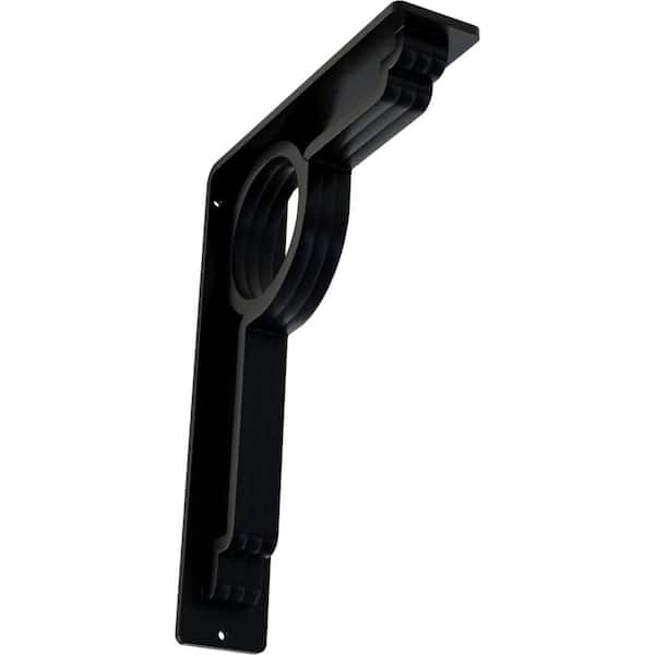 Ekena Millwork 2 in. x 10 in. x 7-1/2 in. Wrought Iron Triple Center Brace Maria Bracket