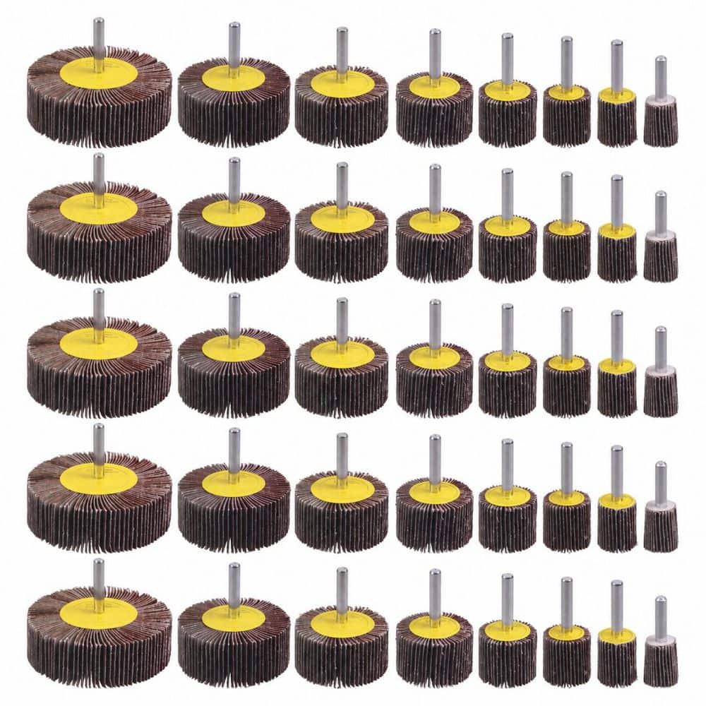 40 Pack 1/4 Inch Shank Flap Wheel Sander Set, 80 Grit Aluminum Oxide Abrasive Wheels, 8 Sizes, Paint Removal price history on PriceWatchPro