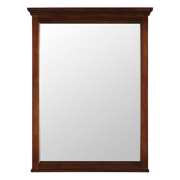 Home Decorators Collection Ashburn 24 in. W x 31 in. H Rectangular Wood Framed Wall Bathroom Vanity Mirror in Mahogany