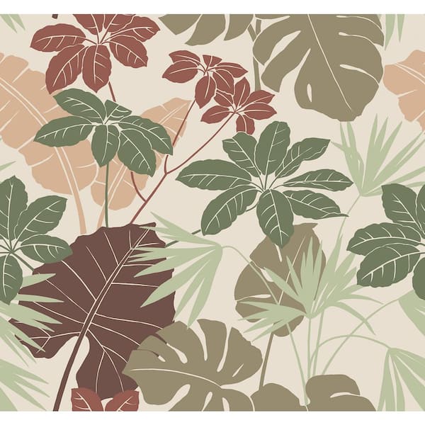 A-Street Prints Medellin Rainforest Floor Multi-Colored Nonpasted Non Woven Wallpaper Sample