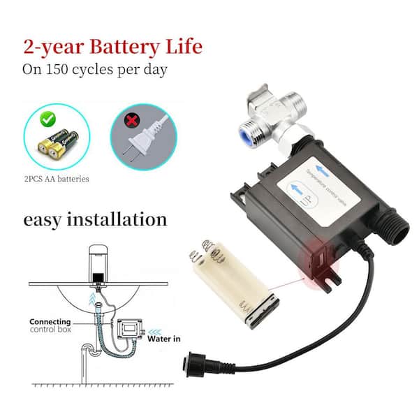 YASINU DC Powered Commercial Sensor Touchless Single Hole Bathroom