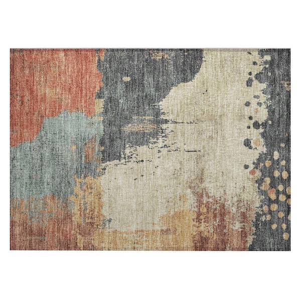 Chantille Machine Washable Indoor/Outdoor Abstract ACN1994 Paprika 2 ft. x 3 ft. Accent Rug