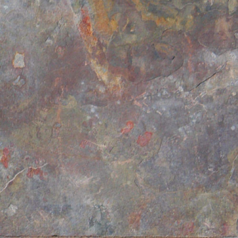 Peacock Square 4 in. x 4 in. Gauged Multi-Color Natural Slate Floor and Wall Tile Sample price history on PriceWatchPro