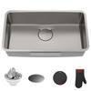 KRAUS Dex 33 in. Undermount Single Bowl 16 Gauge Stainless Steel Kitchen Sink with Accessories KD1US33B
