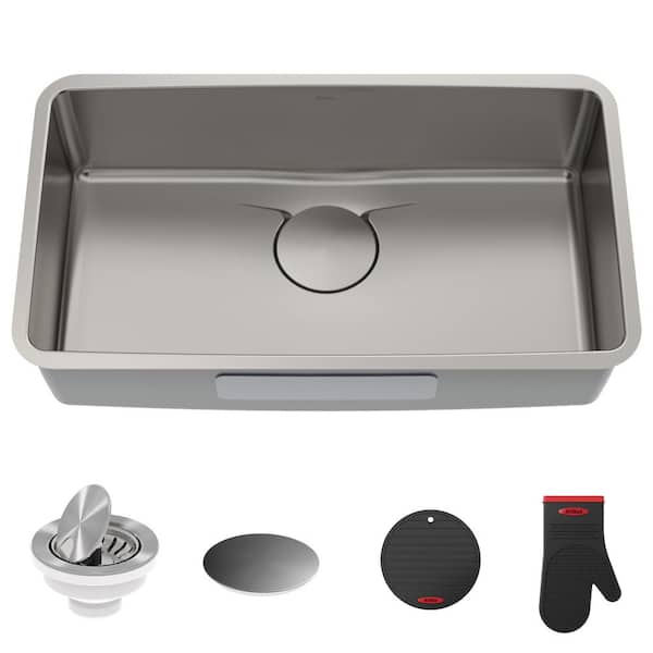 Dex 33 Undermount 16 Gauge Stainless Steel Single Bowl Kitchen Sink