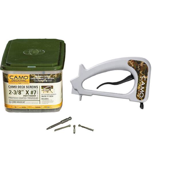 CAMO 2-3/8 in. DeckPac 700 ProTech Trimhead Screws with Marksman Driver Bits and 30 Starter Board Screws