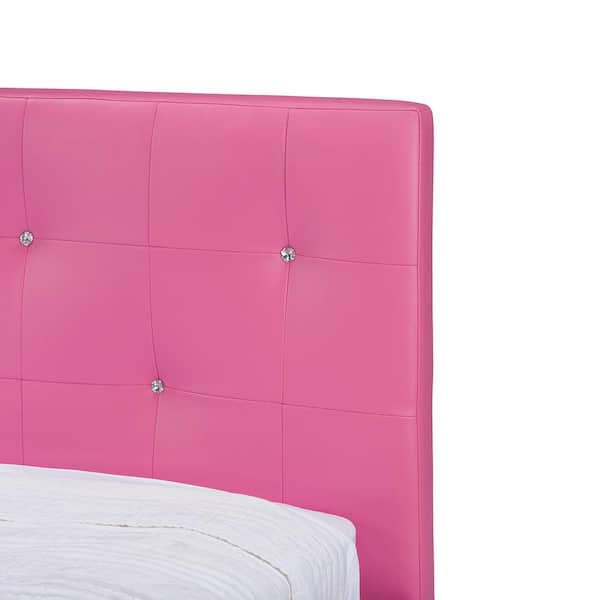 Baxton Studio Barbara Pink Full Upholstered Bed 28862 6047 HD