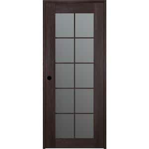 28 in. x 84 in. Vona Right-Hand Solid Composite Core Frosted Glass Veralinga Oak Wood Single Prehung Interior Door