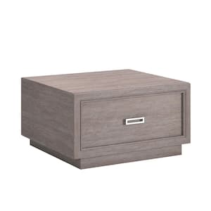 Hayes Garden 34.016 in. Ashen Oak Rectangle Composite Coffee Table with Drawer and Open Shelf