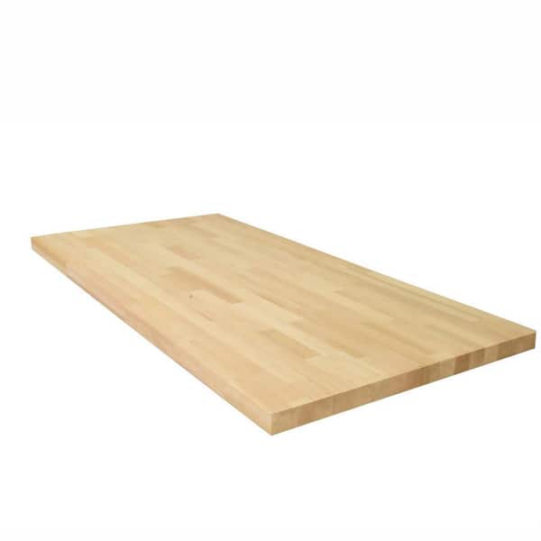 HARDWOOD REFLECTIONS 6 ft. L x 25 in. D Unfinished Alder Solid Wood Butcher Block Countertop With Eased Edge