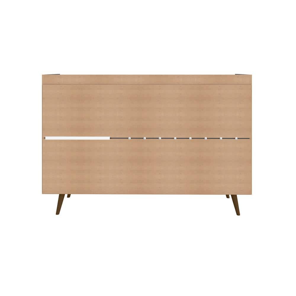 Bradley Black Wood Mid-Century Modern Buffet Stand with Splayed Legs