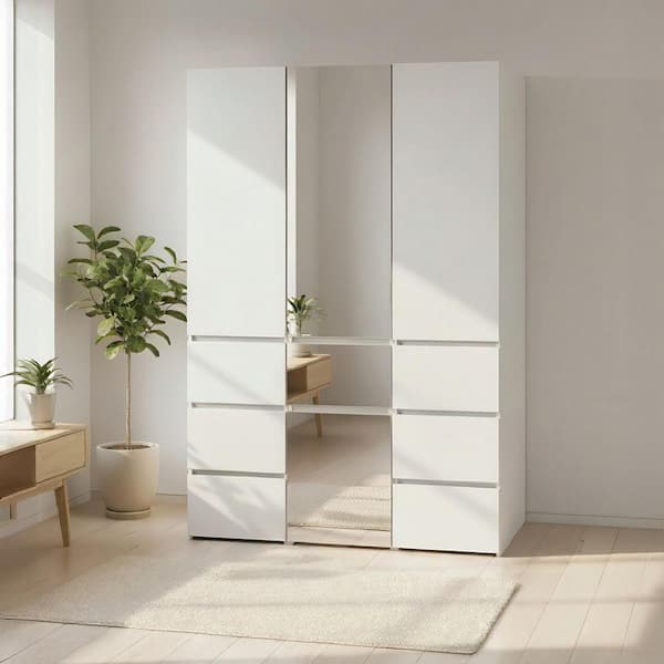Klair Living Elise Collection-48 in. W White Modular Slim 7-Drawer
