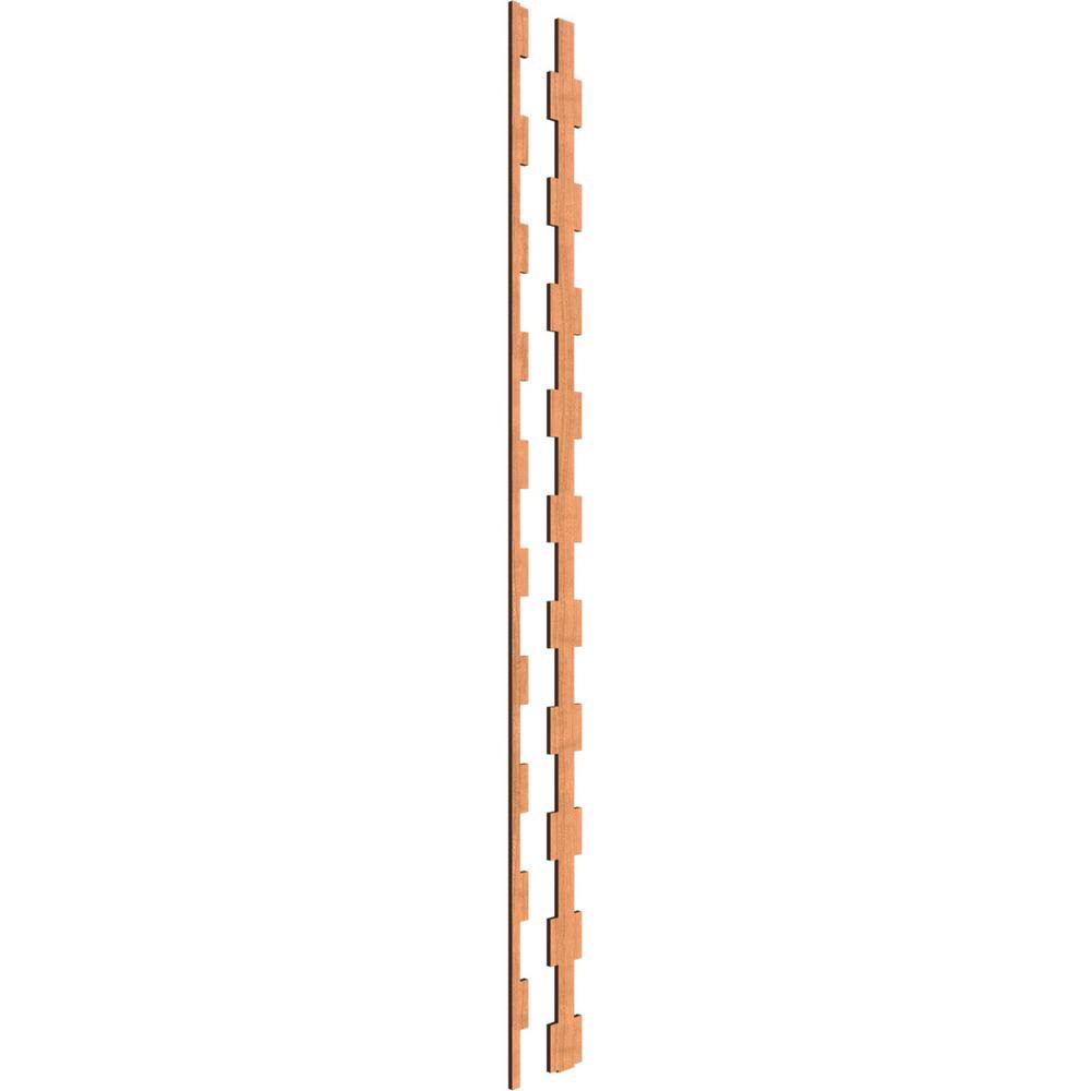 Midland 47" Cherry Wood Decorative Slat Wall Panel Kit
