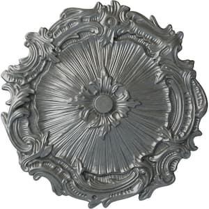 16-3/4 in. x 1-3/8 in. Plymouth Urethane Ceiling Medallion (Fits Canopies upto 1-5/8 in.), Platinum
