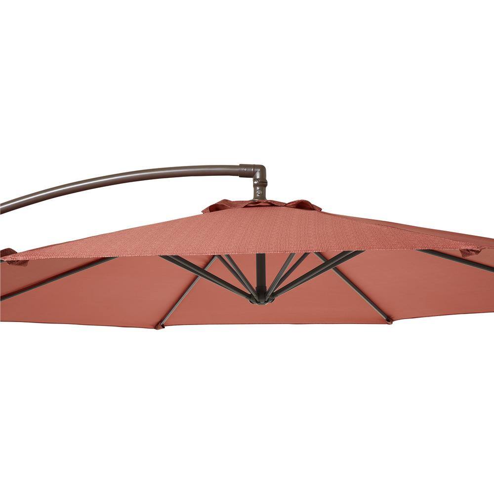 Cedarwood 10-Foot Cantilever Patio Umbrella with Water-Resistant Fabric
