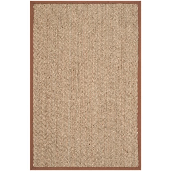 SAFAVIEH Natural Fiber Beige/Brown Doormat 3 ft. x 5 ft. Border Area Rug