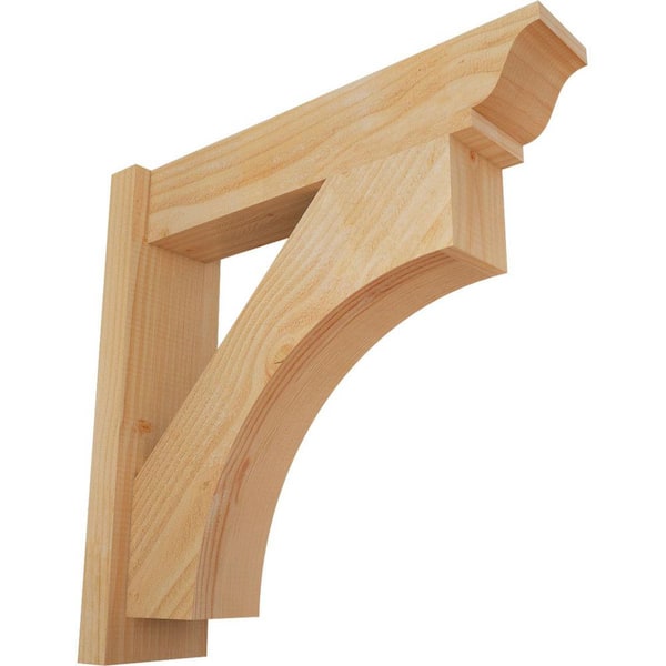 Ekena Millwork 6 in. x 24 in. x 24 in. Westlake Traditional Rough Sawn Douglas Fir Outlooker