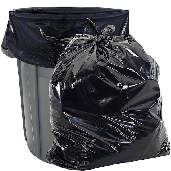 Aluf Plastics Commander 20-30 Gallon 0.59 Mil Black Garbage Bags - 30 x 36 - Pack of 250 - for Contractor, Janitorial, & Industrial