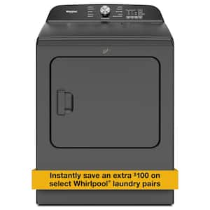 7.0 cu.ft. vented Front Load Gas Dryer in Volcano Black